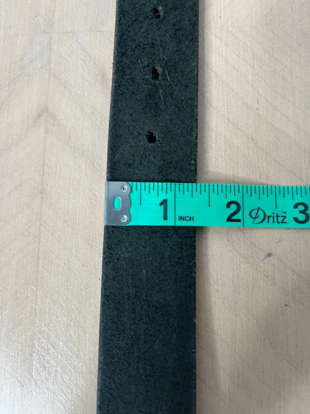 Duluth Trading Co Black Leather Men's Belt with Brass Buckle Size 34